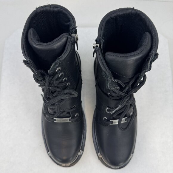 Harley Davidson Womens 6.5M Black Leather Studded Mindy D87051 Motorcycle Boots - Picture 4 of 16